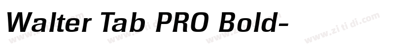 Walter Tab PRO Bold字体转换